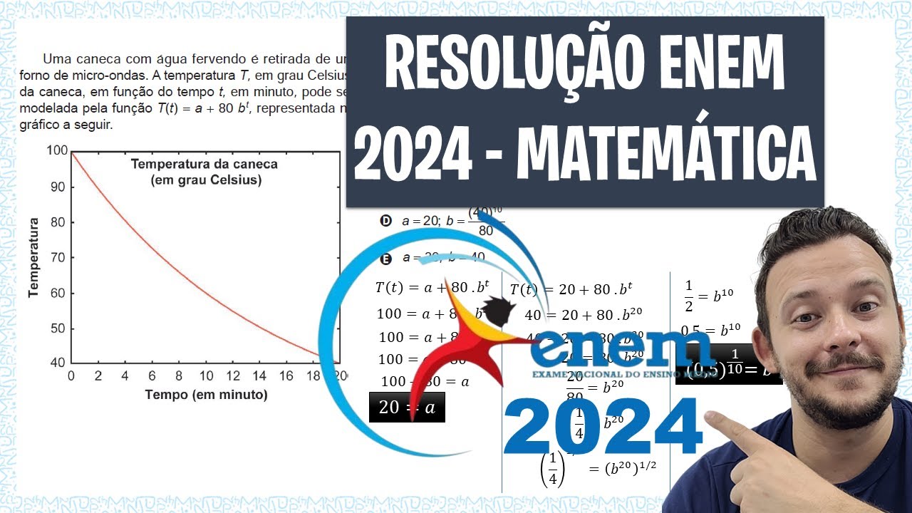 ENEM 2024 MATEMÁTICA - Uma caneca com água fervendo é retirada de ...