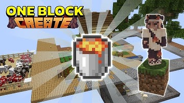 WE NEED LAVA!! | Create Mod ONE BLOCK!