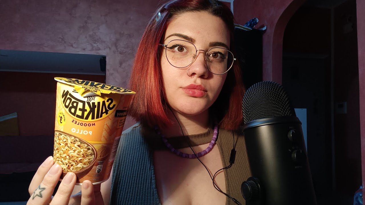 MUKBANG NOODLES SAIKEBON😴💜 | ASMR ITA