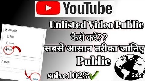 Public . private. Unlisted on YouTube Explained  details /difference between Unlisted and public2023