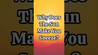 Why Does The Sun Make You Sneeze? #health #science #aesthetic #facts #medical
