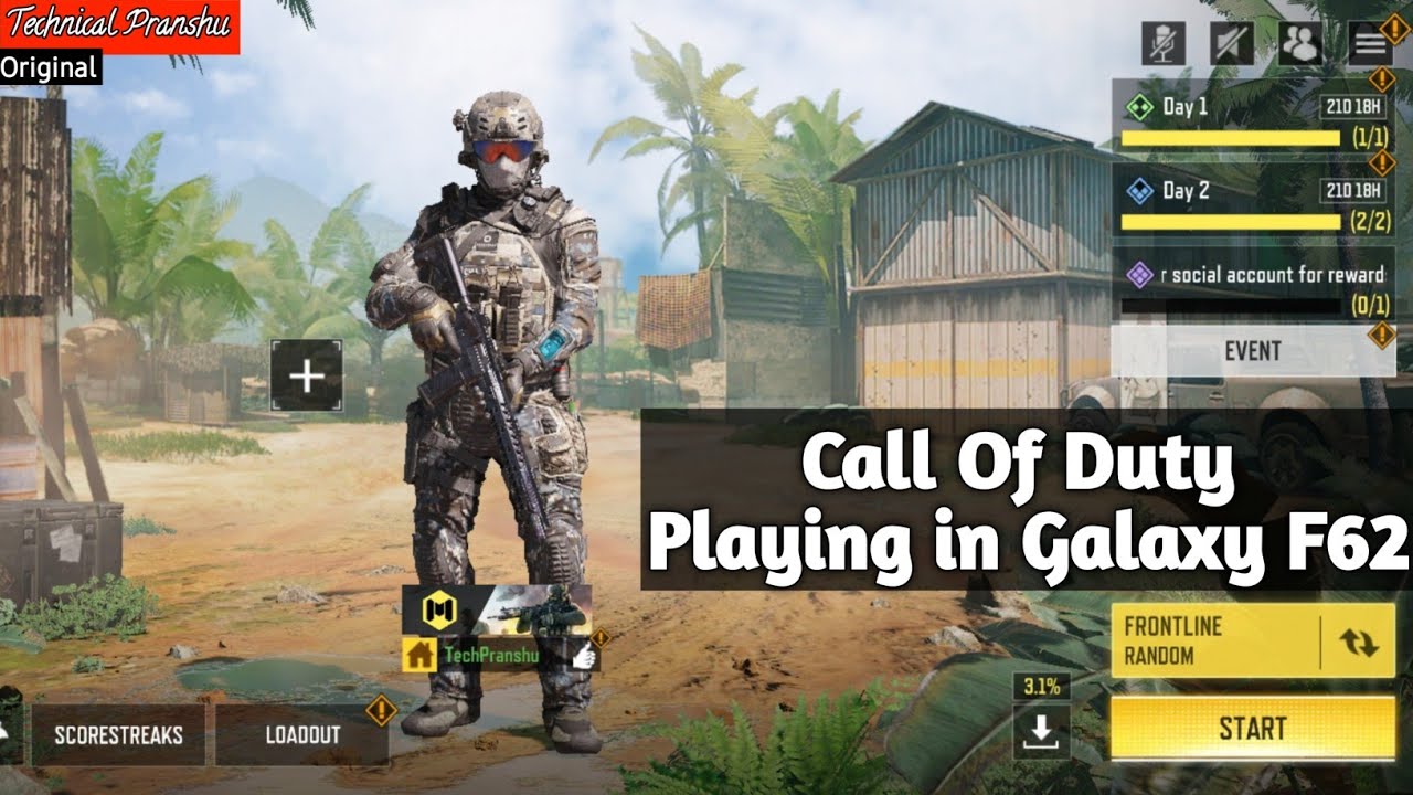 Call Of Duty|Playing In Samsung Galaxy F62|My Review|Technical Pranshu|