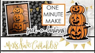 One Minute Make - Stacked Jack-O-Lanterns How To Halloween DIY Tutorial with FREE SVG Files