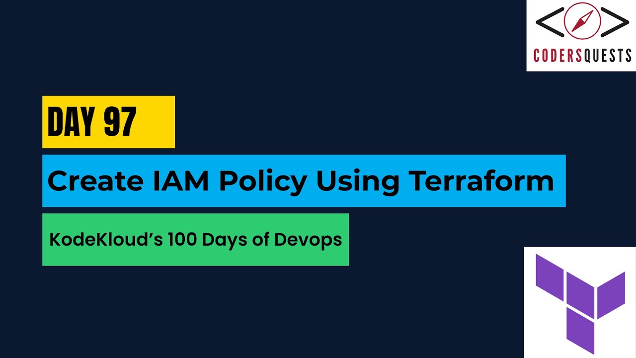 Day 97 | Create IAM Policy Using Terraform | KodeKloud 100 Days of DevOps