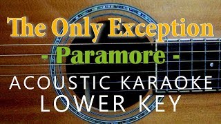The Only Exception - Paramore [Acoustic Karaoke | Lower Key] Resimi