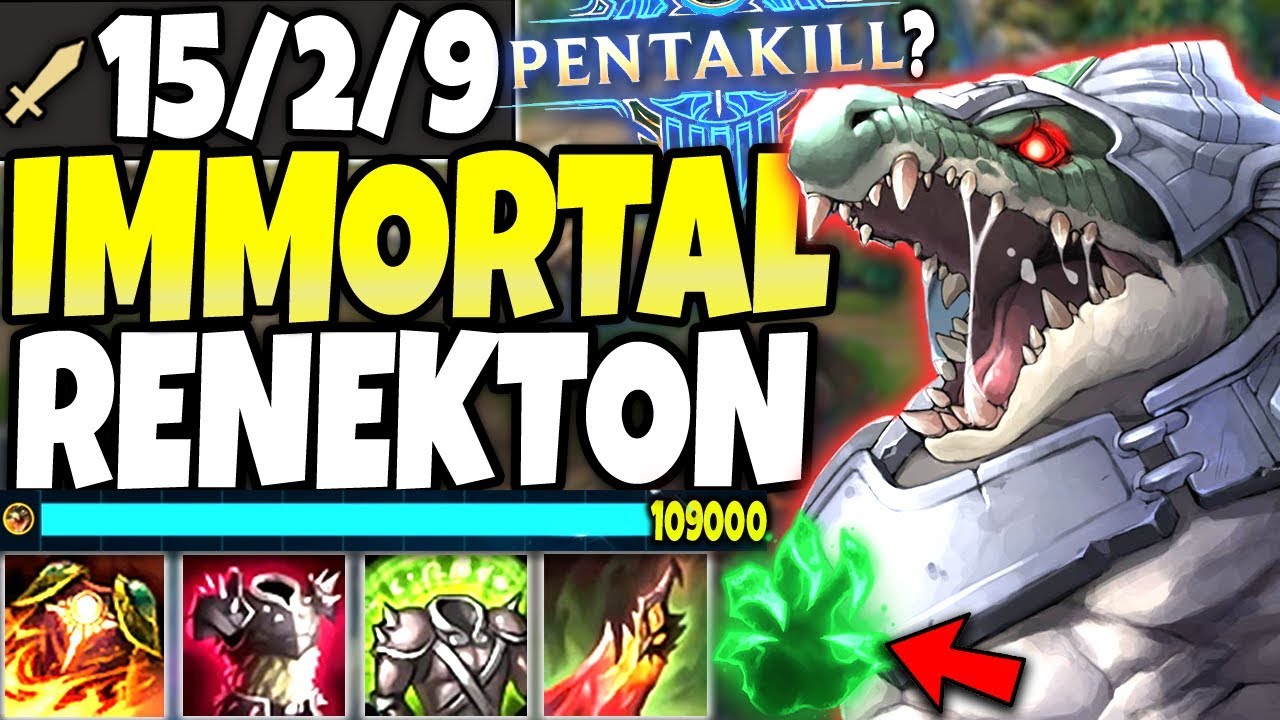 Immortal Renekton Build 1v5 Penta Kill Best Renekton Season 10 Build Lol Rene S10 Gameplay Youtube