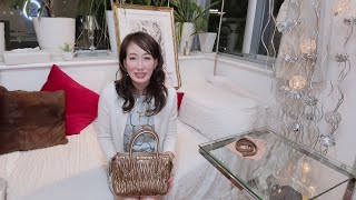 ミュウミュウ miu miu　マテラッセレザー2WAYハンドバッグ　ブロンズ 5BB020のご紹介