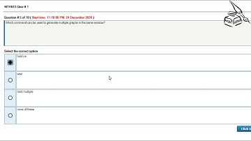 MTH643 Quiz 1 Lecture Number 1 to 5 Solvedll Waqar Institute