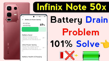infinix note 50x battery drain problem solution | infinix note 50x turn on battery saver setting