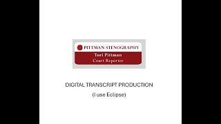 24.05.30 - Production of Transcripts