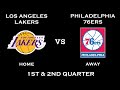 NBA 2K10 Gameplay Los Angeles Lakers Vs Philadelphia 76ers 1st 2nd Quarter 