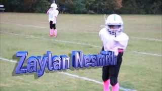 Zaylan at 9yrs old playing for Lewis Panthers Jersey #2 and #15.