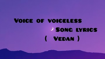 Voice of voiceless | song lyrics | vedan | #malayalamlyrics #vedan @DreamySongs-i2v