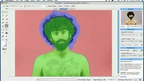 Extraer el cabello utilizando Fluid Mask 3