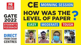 GATE 2022 | Student's Feedback | Civil Engineering | CE | Forenoon Session | MADE EASY