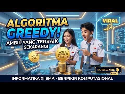 Video thumbnail: Trik Ambil Keputusan Tercepat & Paling Cuan! 🧠 Algoritma Greedy -Informatika - Kelas XI - SMA