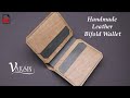 Making a Handmade Unusual Leather Bifold Wallet  | Free PDF | ASMR