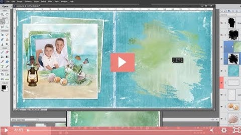 Digital Scrapbooking Photoshop Elements Double Page Layout Pt 2