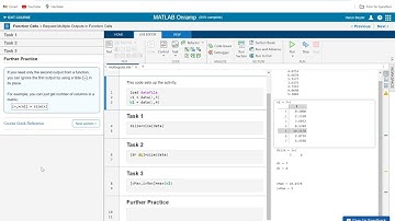 Matlab Onramp L7, Calling Functions, Fonksiyonları Kullanma, Harun Beyter