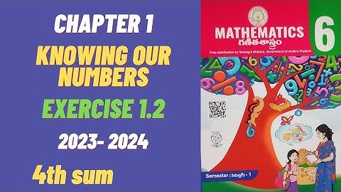 6th Class Maths || Chapter 1 -Exercise 1.1||  Knowing Our Numbers|| 4 th sum || New Syllabus 2023