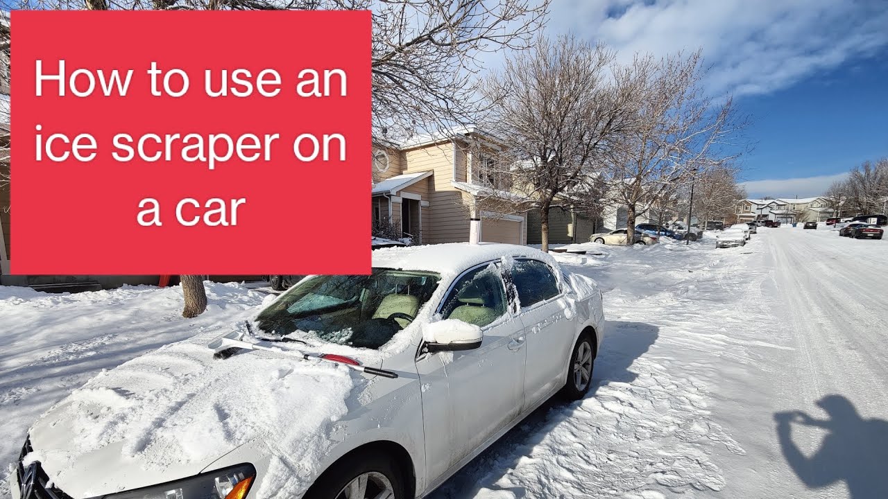 How to use an ice scraper on a car and clean snow 🌨️ off 🚗 YouTube
