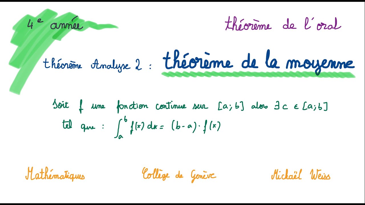 Tout Savoir Sur Le Théorème De La Moyenne NQETJ — free download