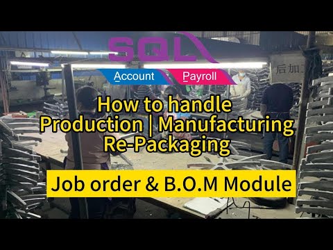SQL Accounting Software-Job Order and BOM Module