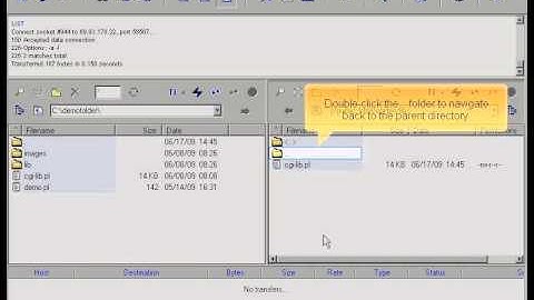 Managing files and directories via Core FTP