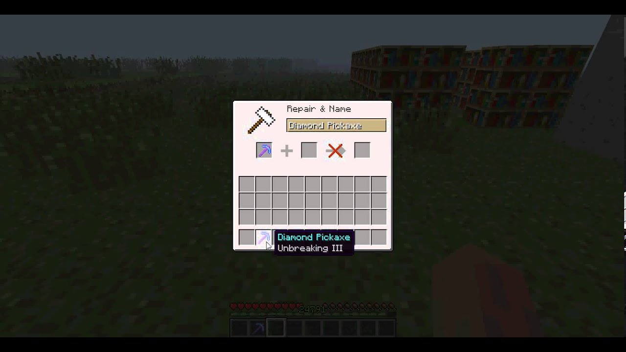 minecraft how to craft and use an anvil YouTube