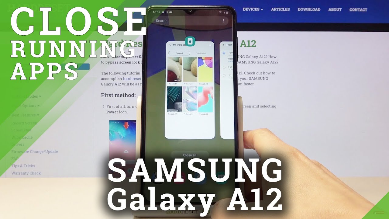 How To Close Background Apps In SAMSUNG Galaxy A12 Device 