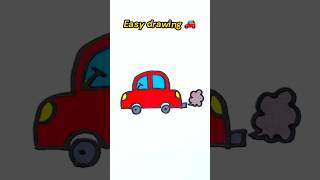 Easy drawing red car kids art #easydrawing #drawing #car #kids #kidsart