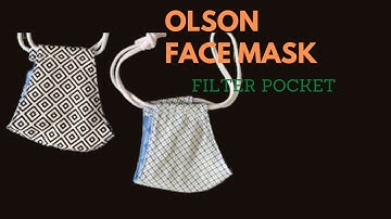 How to sew Olson face mask/instructional video/face mask with filter pocket and nose wire