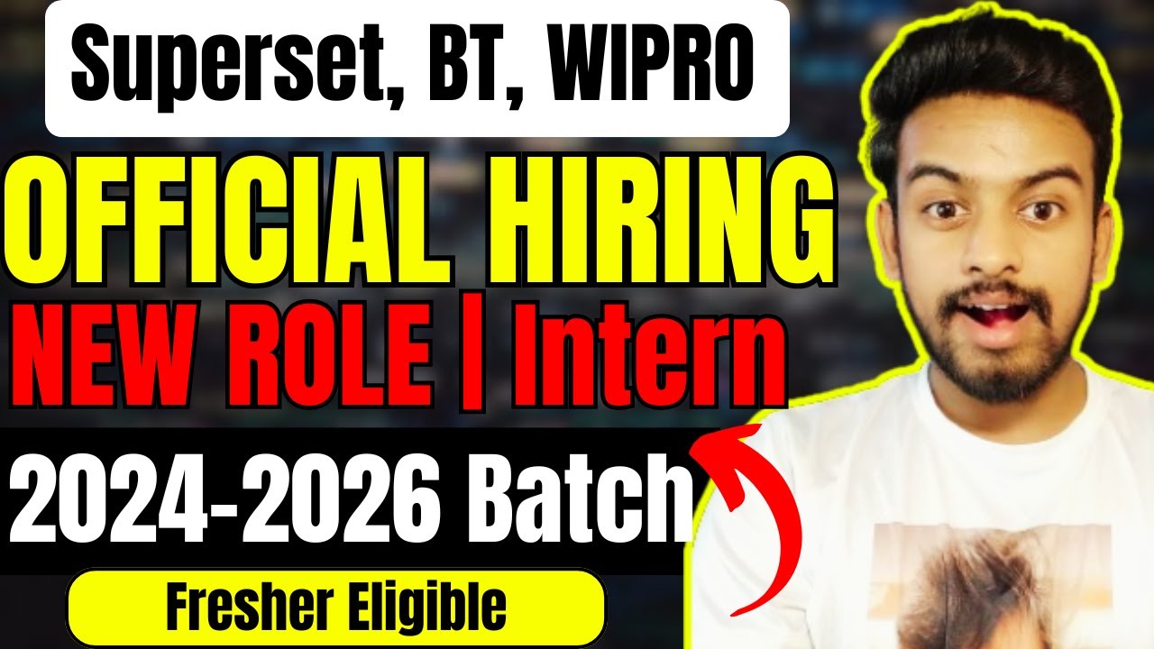 Superset, Wipro, BT Group Hiring Fresher | OFF Campus Drive For 2026 ...