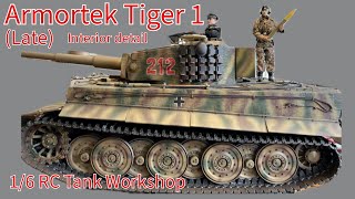 1/6 scale - Armortek Tiger 1 (late) interior detail and testing motion and sound