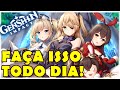 GENSHIN IMPACT - O QUE FAZER TODOS OS DIAS NO JOGO! ROTINA PERFEITA!