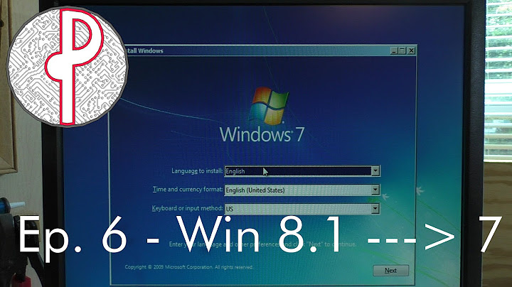 PTS Ep. 6 - Downgrading Windows 8.1 to 7