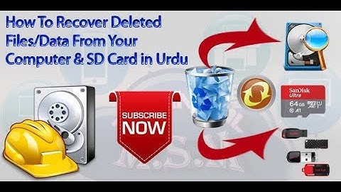 How to Recover Deleted files from Computer/Memory Card in Urdu/hindi