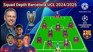 Squad Depth Barcelona UEFA Champions League Season 2024/2025 ~ With Sane & Diaz Under Hansi Flick