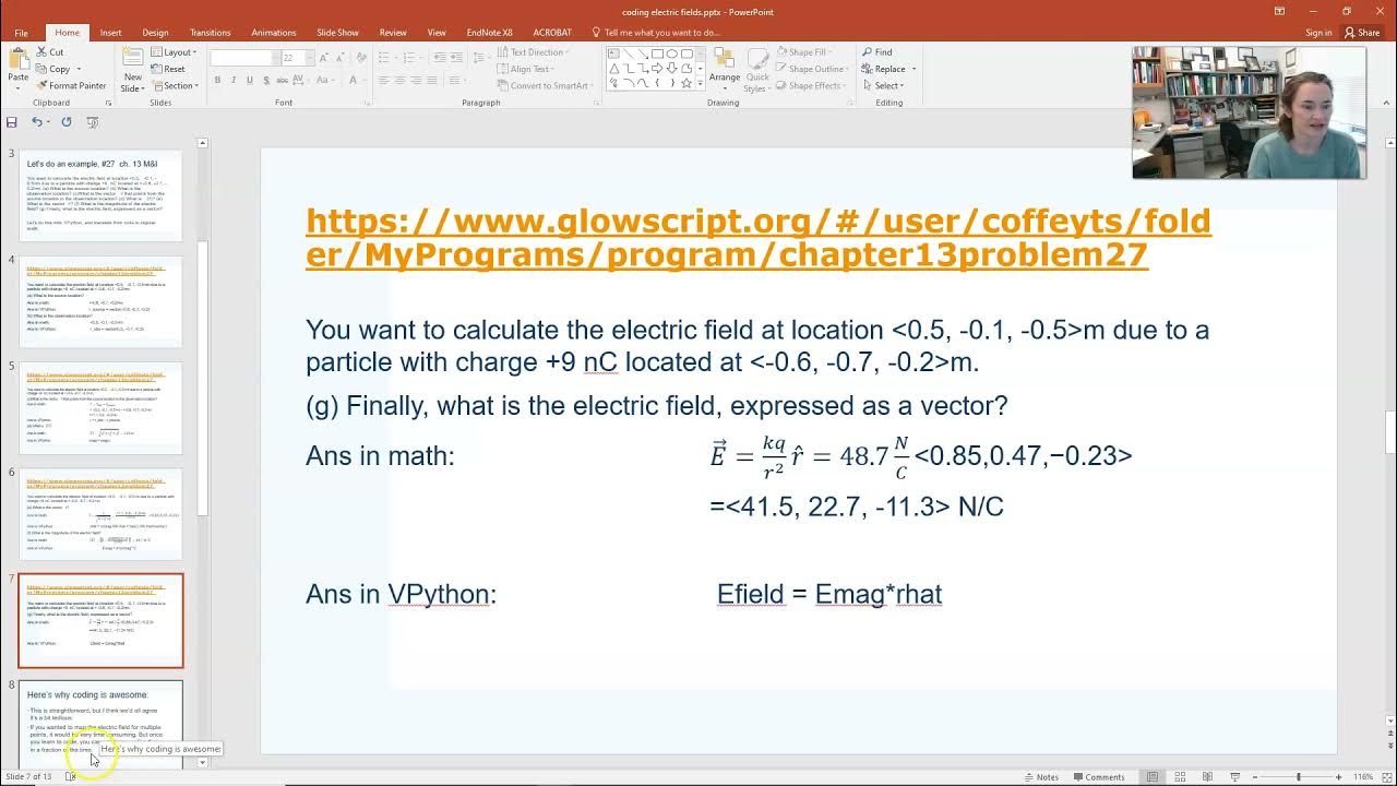Modeling electric fields of point charges with VPython - YouTube