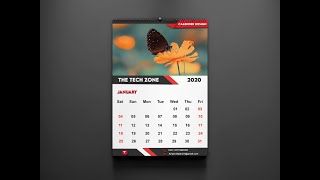 How To Create A Wall Calendar In Photoshop CC Tutorial | Calendar Design 2020 screenshot 4