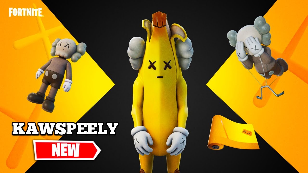 *NEW* KAWSPEELY SKIN - FORTNITE ITEM SHOP - KAWS SET