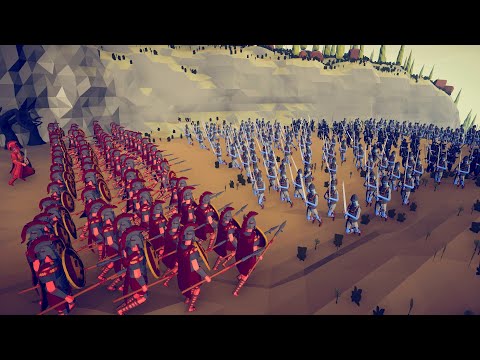 300x SPARTANS DEFEND AGAINST HUGE PERSIAN ARMY - Totally Accurate Battle Simulator TABS