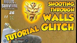 SHOOTING THROUGH WALL GLITCH TUTORIAL | (Rules of Survival: Battle Royale #35) screenshot 1