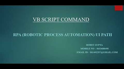 VB Script command run in Ui Path.