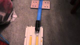 The boys made a Tomy Thomas track that stretches around the house.