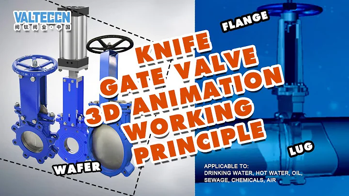 Knife gate valve 3D animation working principle