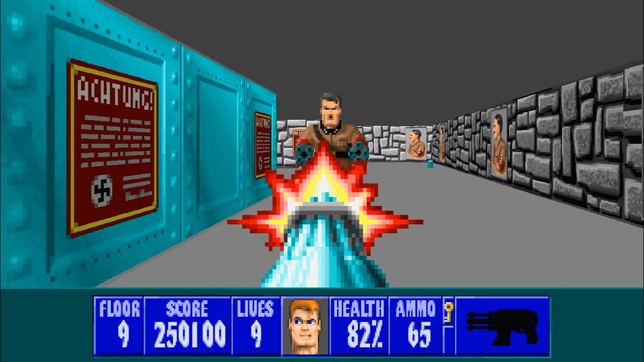 Wolfenstein 3D - Episode 3: Die, Fuhrer, Die - Boss fight Vs. Adolf Hitler