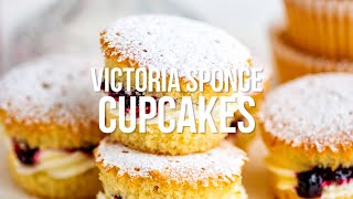 Victoria Sponge Cupcakes | Supergolden Bakes