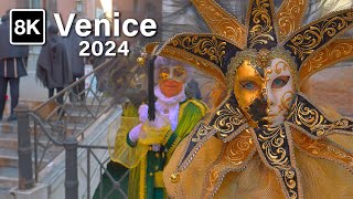 Венеция КАРНИВАЛ 2024 Парад открытия на Большом канале 8K 60fps