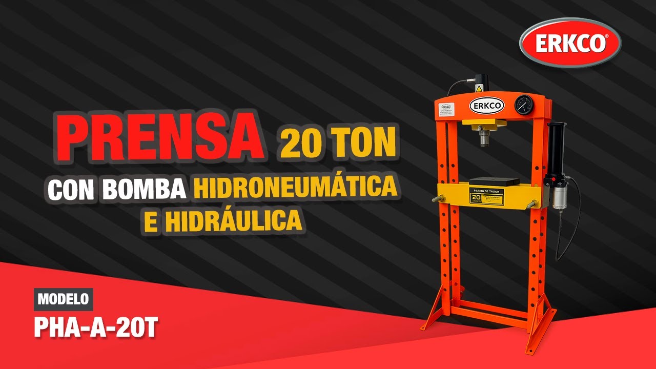Conoce la Prensa de 20 Toneladas con bomba Hidroneumática e Hidráulica ⚡ ERKCO